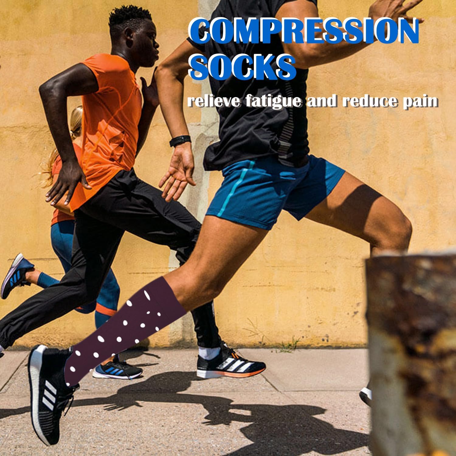 Compression Socks for Women and Men Circulation (3 Pairs) - Best for Nursing,Running,Travel Knee High Socks - Image 4