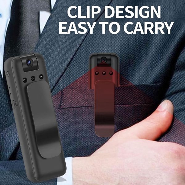 Pocket Action Camera,Infrared Night Vision Camera,3 Megapixel 30FPS Handheld Camcorder,One Click Photo Recording,180 Degree Rotation,Microphone, Clip Bracket. - Image 5