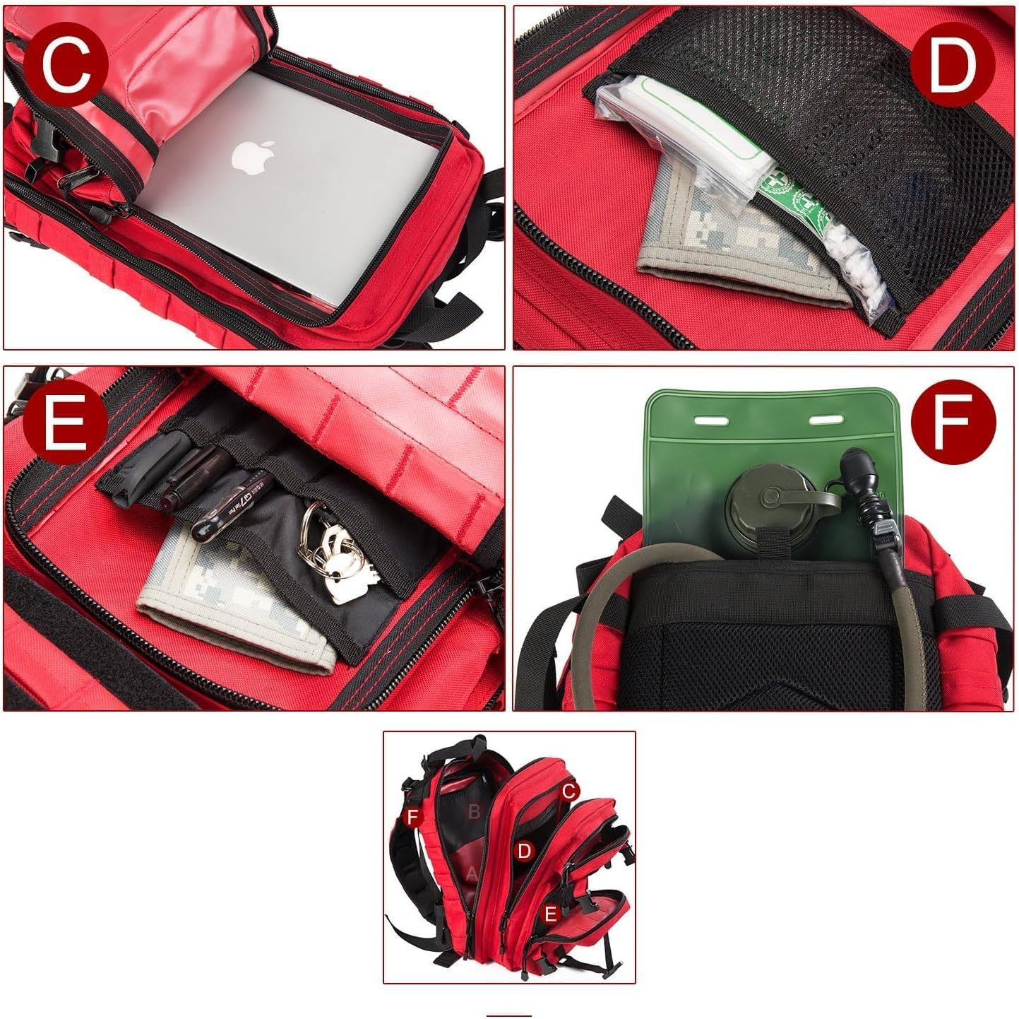 Small Military Tactical Backpack Army Assault Rucksack GYM Hiking Bug Out Bag - Image 6