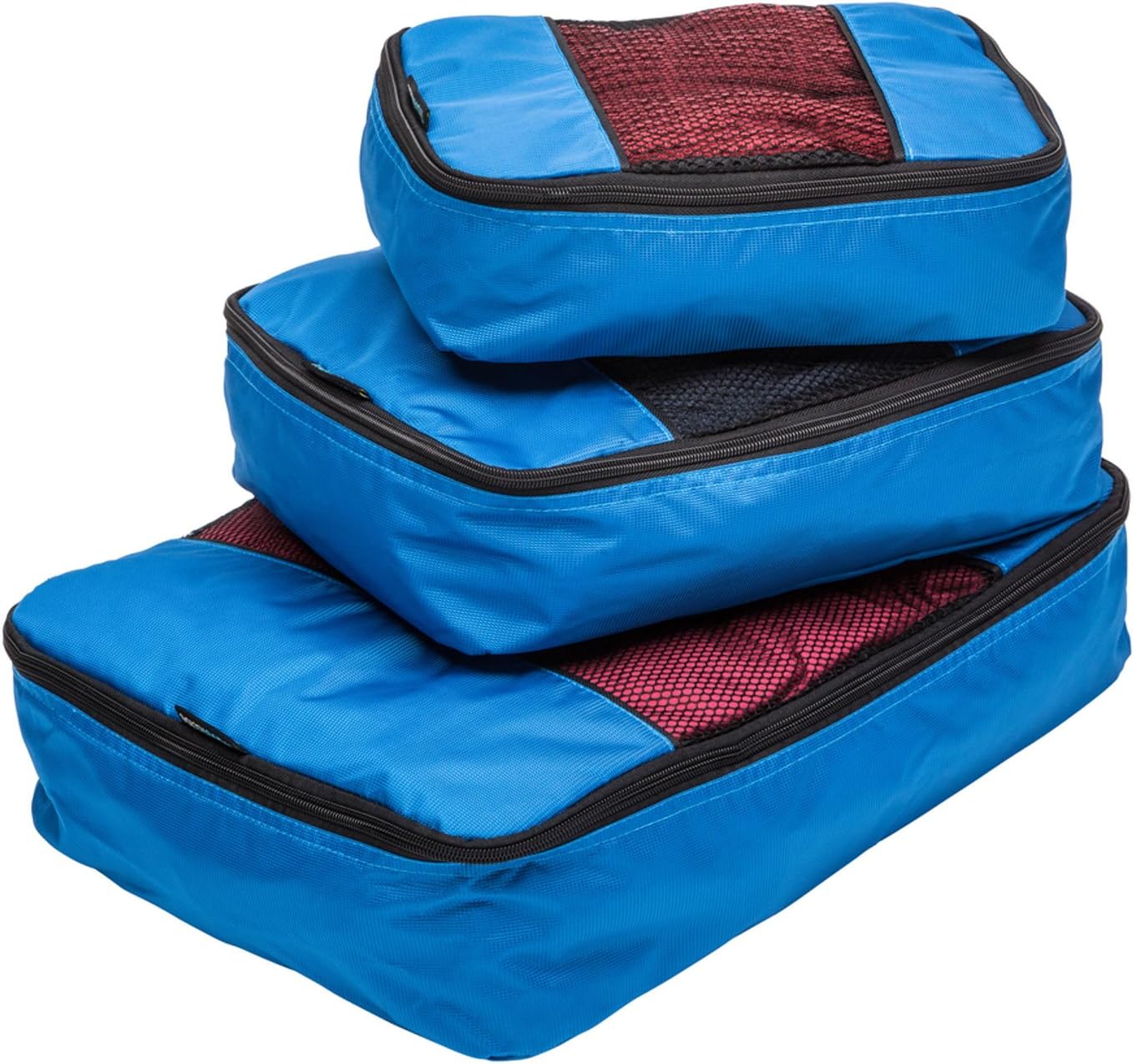 TravelWise Luggage Packing Organization Cubes 3 Pack, Blue