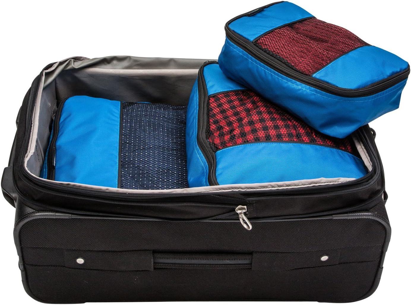 TravelWise Luggage Packing Organization Cubes 3 Pack, Blue - Image 3